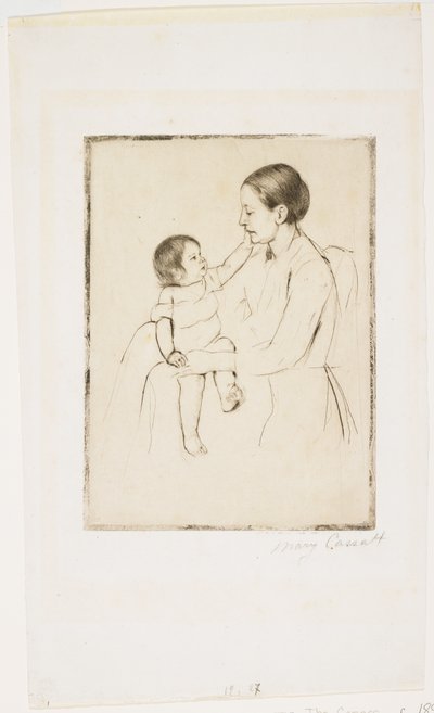 De omhelzing, c. 1891 door Mary Cassatt